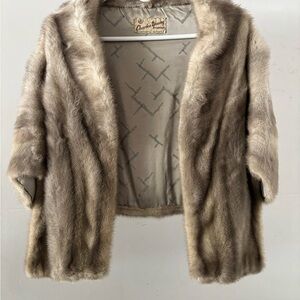 Women's Charles Young Vintage Tan Mink Fur Coat Stole
